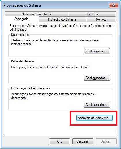 Variáveis de Ambiente