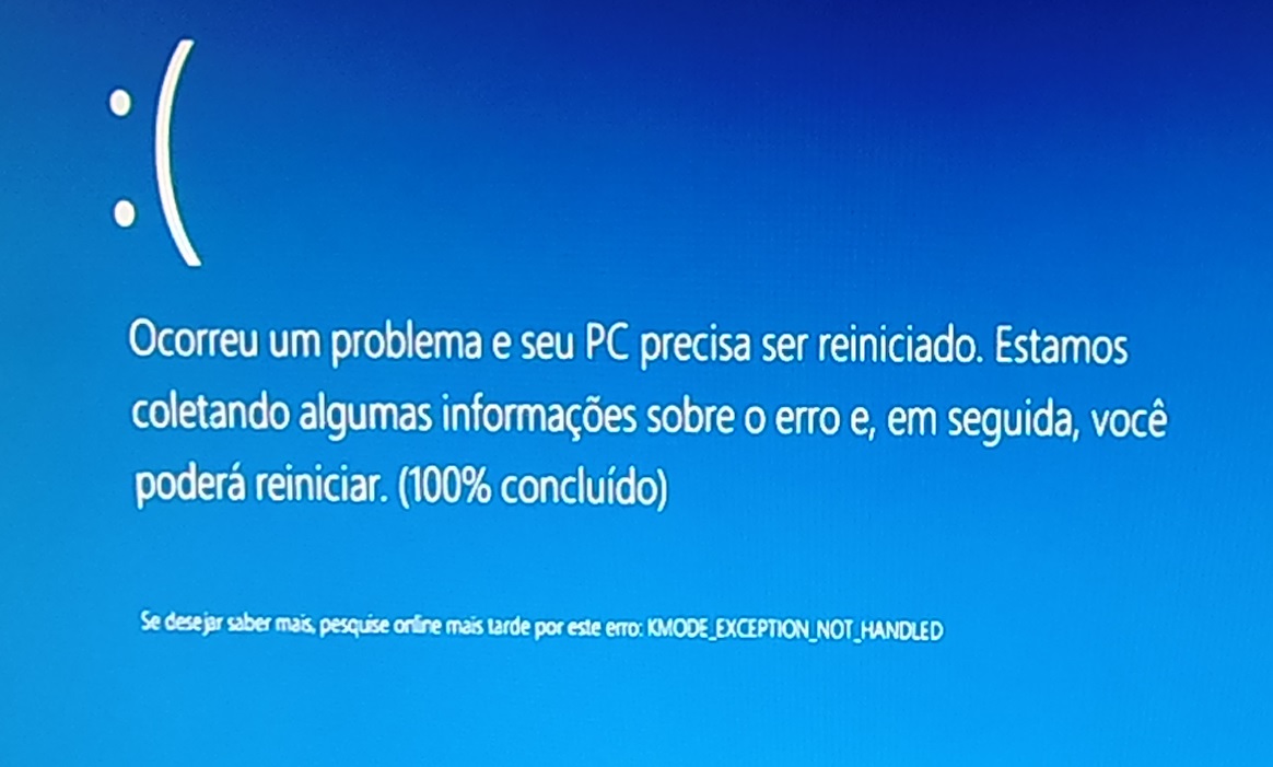 Erro - KMODE_EXCEPTION_NOTHANDLED