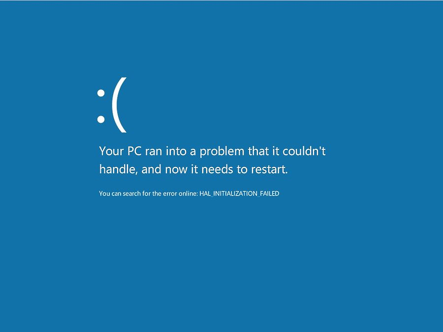 Tela Azul da Morte - Windows 8