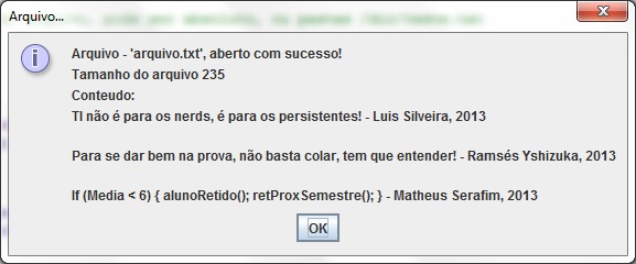 Lendo arquivo Texto com Java