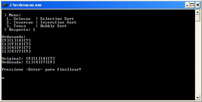 Imagem do Programa rodando no Windows