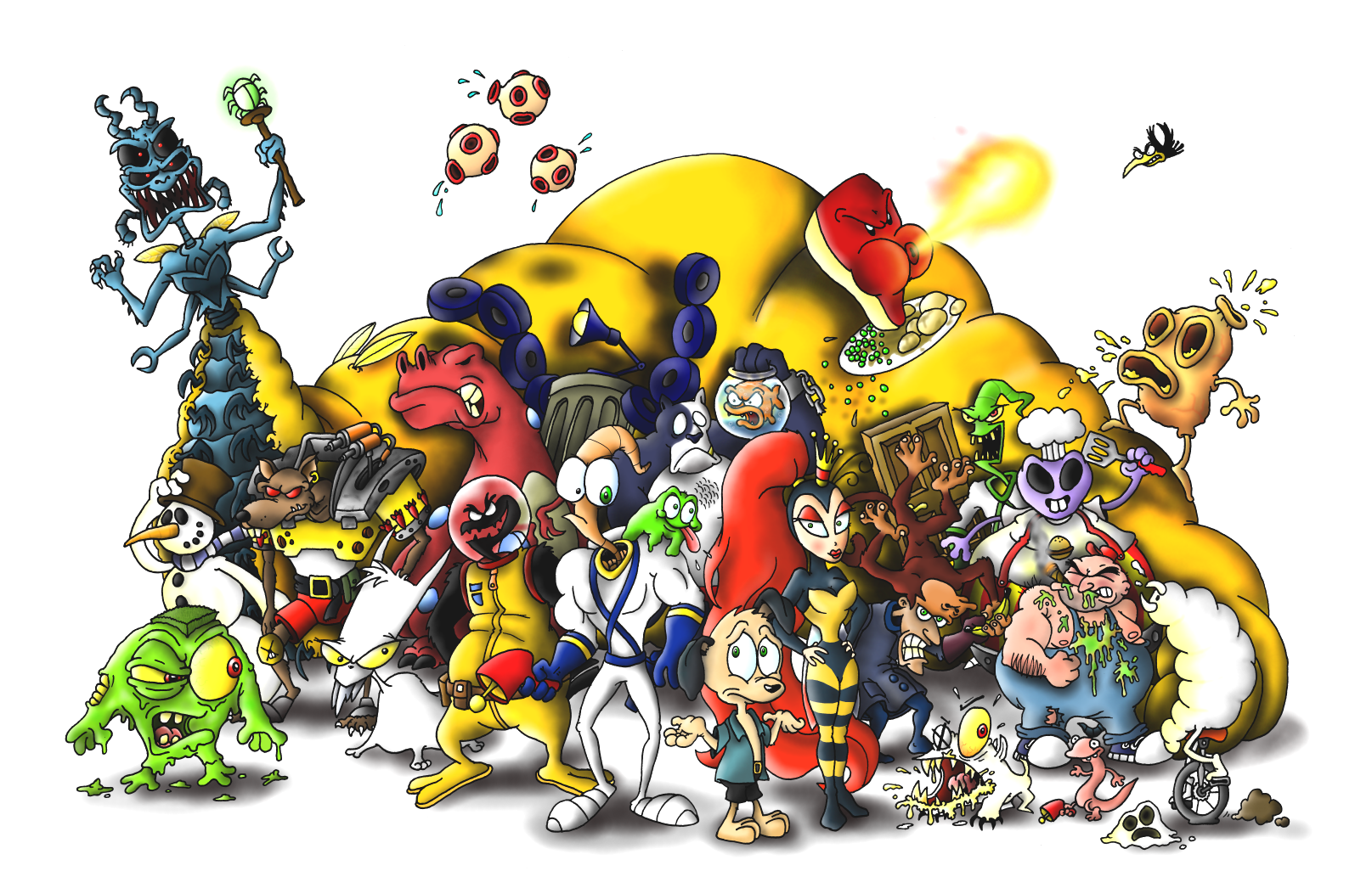 Earthworm Jim Desenho Super Nintendo Entertainment System Admirador de  arte, minhoca, mão, outros, vertebrado png